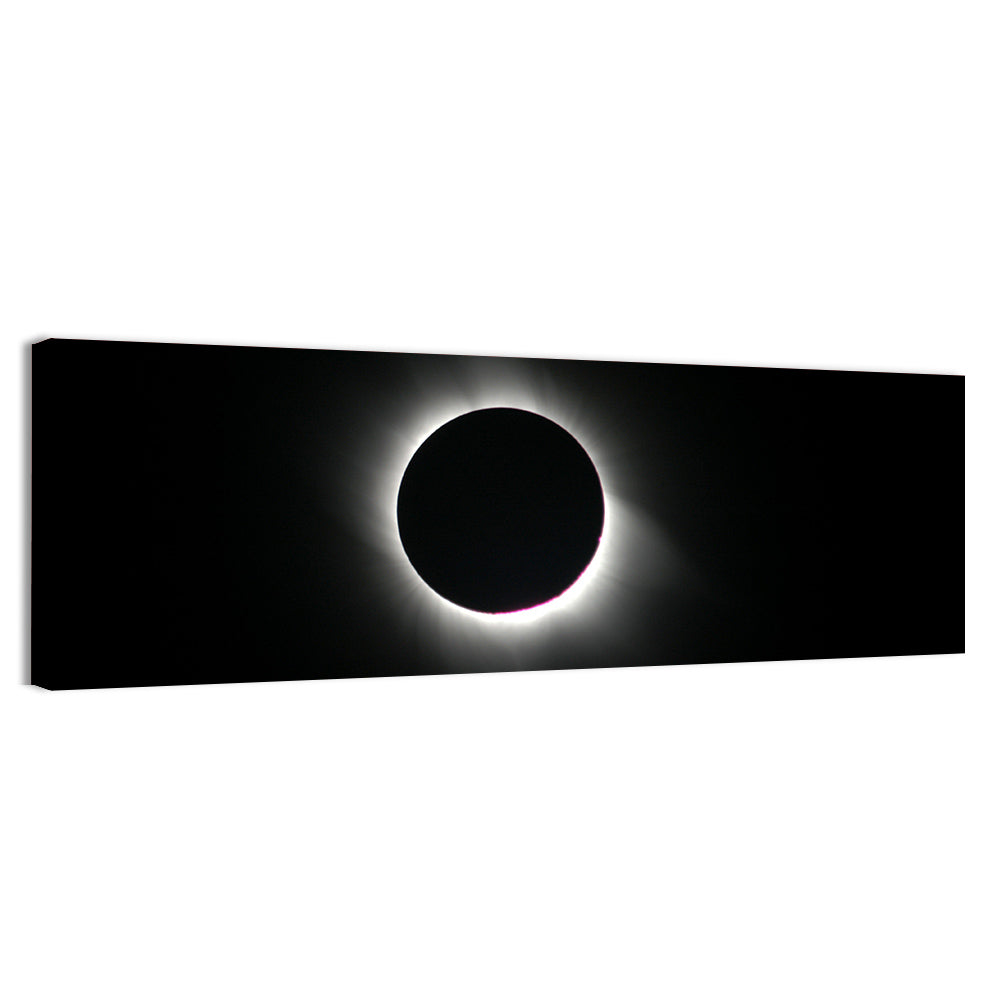 Centered Solar Eclipse Wall Art, canvas print, panoramic