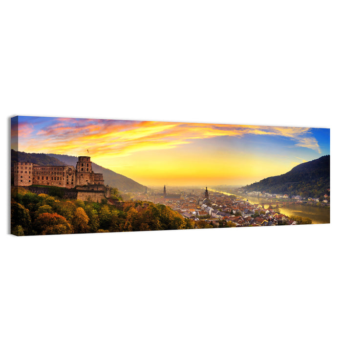 Heidelberg Castle at Dusk Wall Art as a canvas print