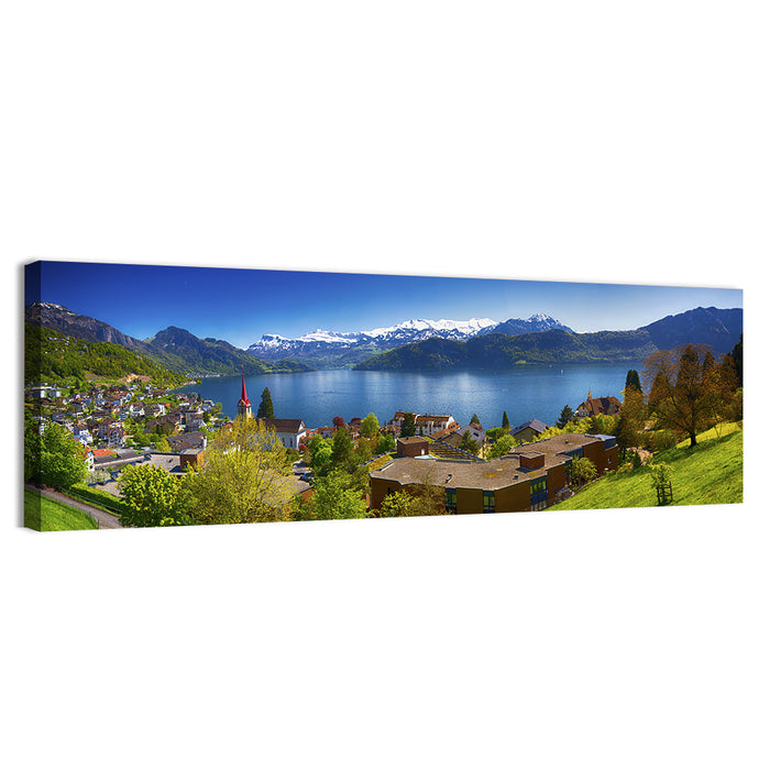 Lake Lucerne, Weggis Wall Art as a canvas print