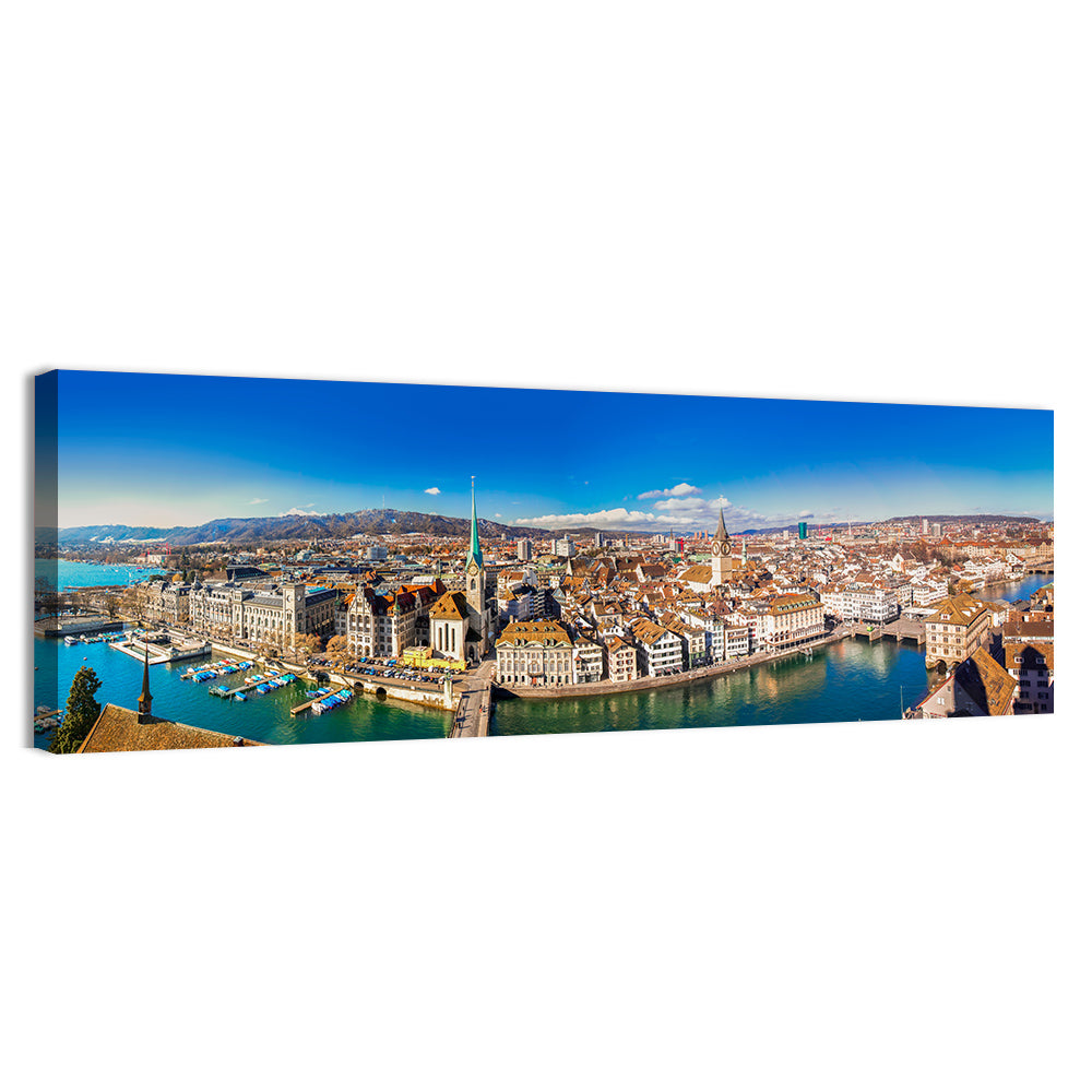 Zurich Cityscape Wall Art, canvas print, panoramic