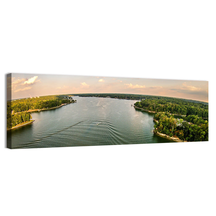 Lake Wylie Golden Hour Wall Art as a canvas print