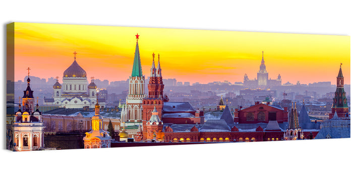 Moscow Kremlin at Golden Hour Wall Art as a canvas print