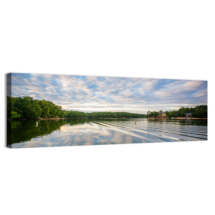 Cloudy Lake Norman Landscape Wall Art as a canvas print