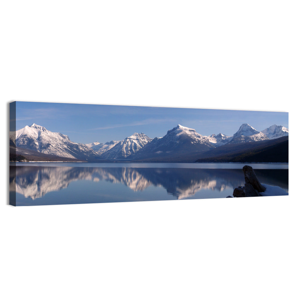 Lake Mcdonald Reflections Wall Art, canvas print, panoramic