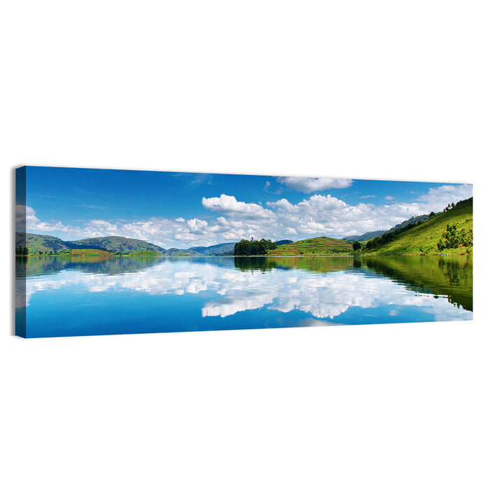 Bunyonyi Lake Reflection Wall Art as a canvas print
