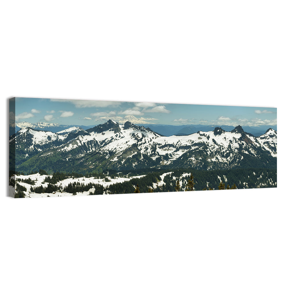 Mount Adams Snow Peaks Wall Art, canvas print, panoramic