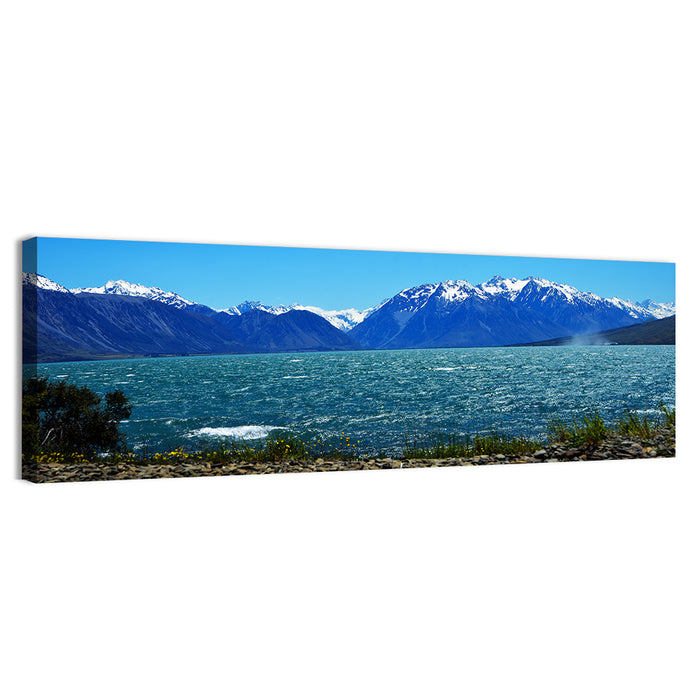 Lake Ohau Snow Peaks Wall Art as a canvas print