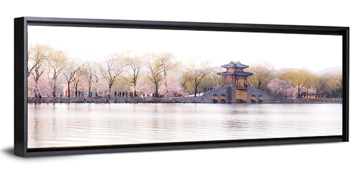 Summer Palace Bridge, Beijing Wall Art as a framed canvas