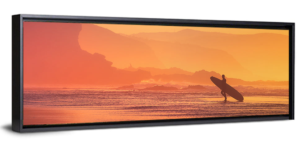Surfer at Beach Wall Art
