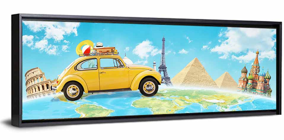 World Road Trip Concept Wall Art