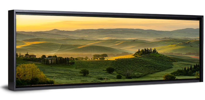Tuscan Hill Meadows Wall Art as a framed canvas