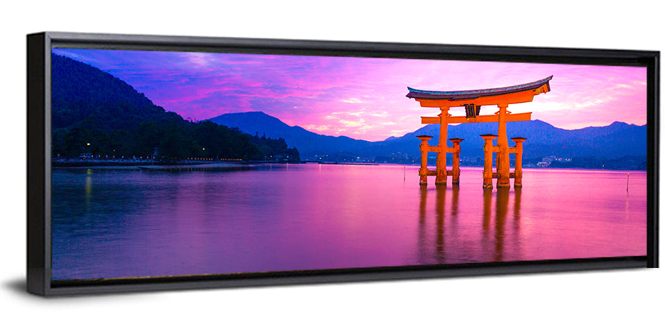 Torii Gate Sunset Wall Art