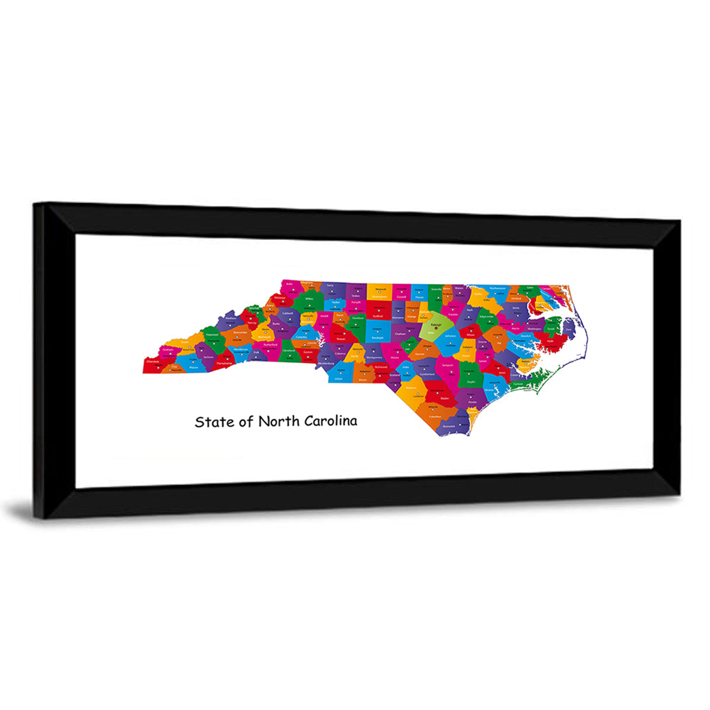 State of North Carolina Map Wall Art