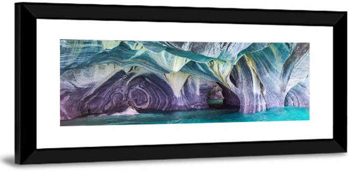 Marble Caves of Lake General Carrera Wall Art as a framed print
