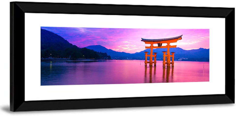 Torii Gate Sunset Wall Art