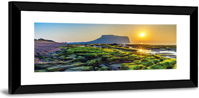 Seongsan Ilchulbong Sunrise Wall Art as a framed print