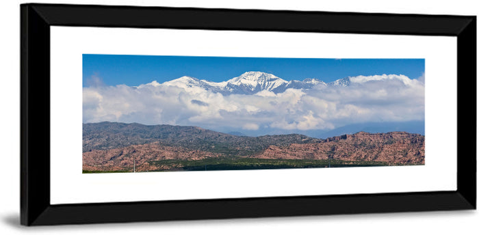 El Plata Snowcapped Peaks Above Cloud Deck Wall Art as a framed print