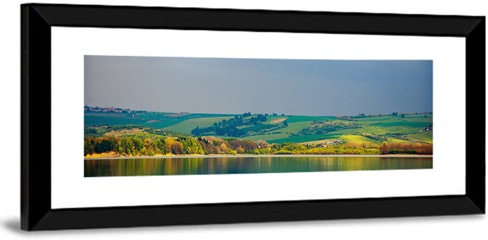 Liptovska Mara Lake Reflection Wall Art as a framed print