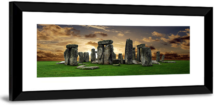 Stonehenge at Sunset Wall Art as a framed print