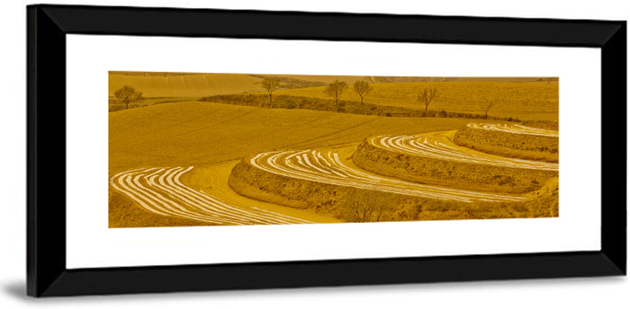 Loess Plateau Terraced Farmland Wall Art as a framed print