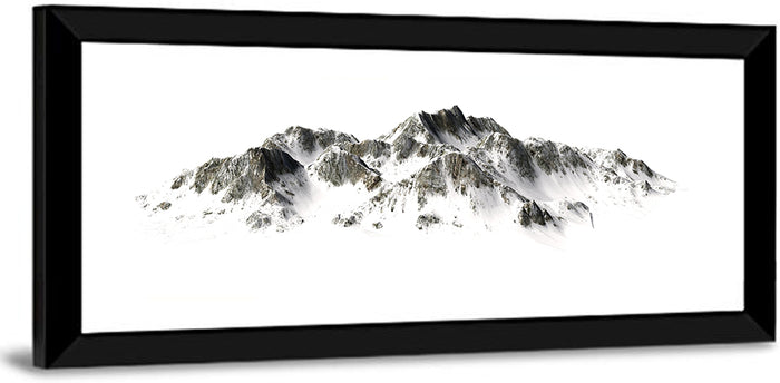Winter Snow-capped Mountain Range Wall Art as a framed print