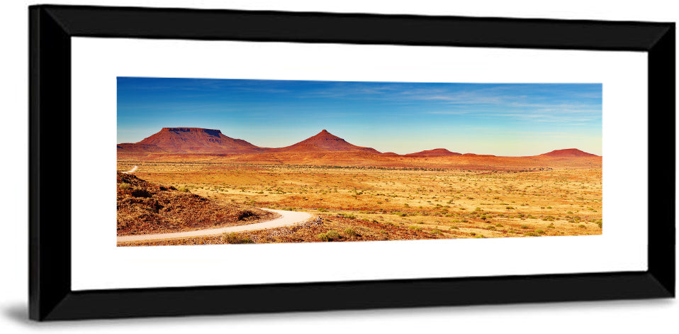 Damaraland Desert Landscape Wall Art, framed print, panoramic