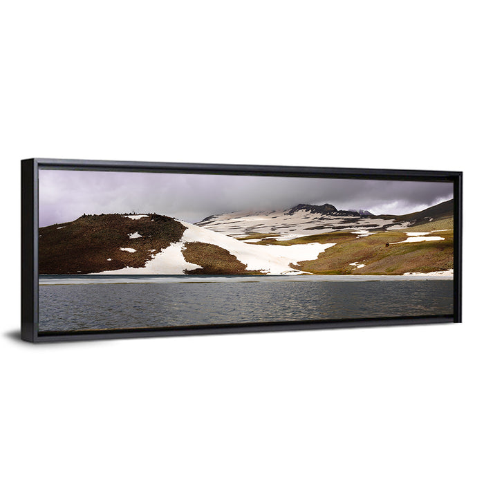 Lake Kari, Armenia Wall Art as a framed canvas