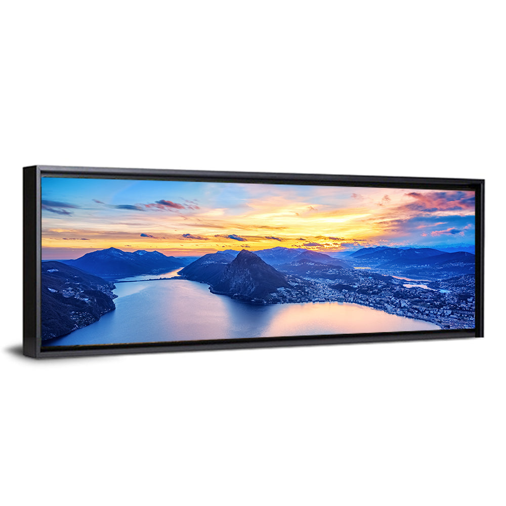 Lake Lugano Sunset Wall Art