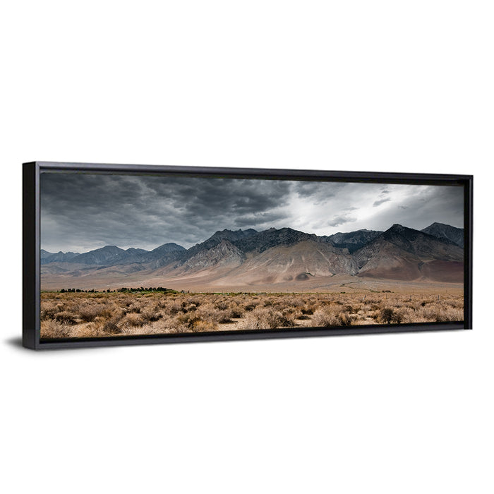 Storm Over Death Valley Wall Art as a framed canvas
