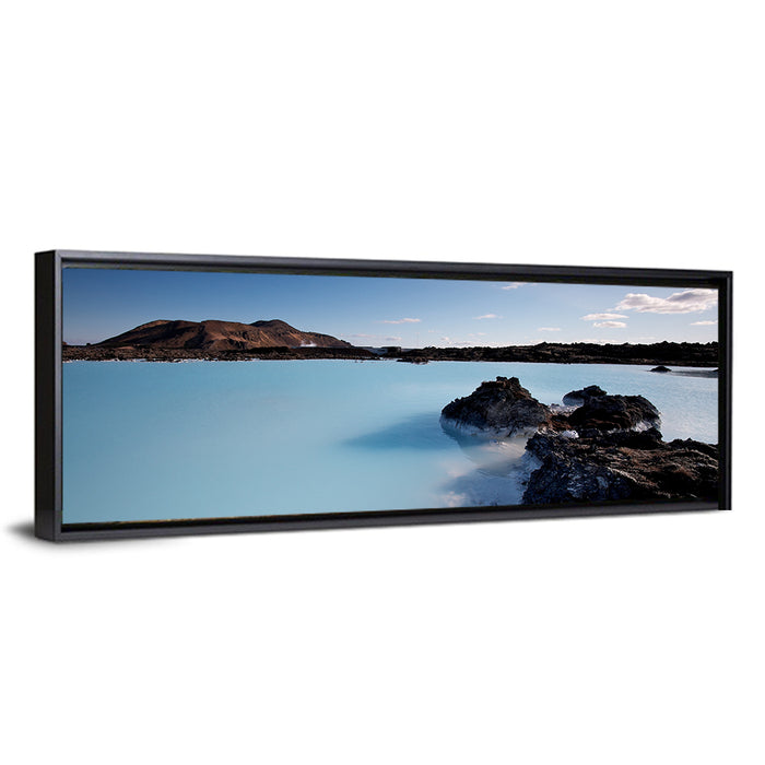 Blue Lagoon in Grindavík, Iceland Wall Art as a framed canvas