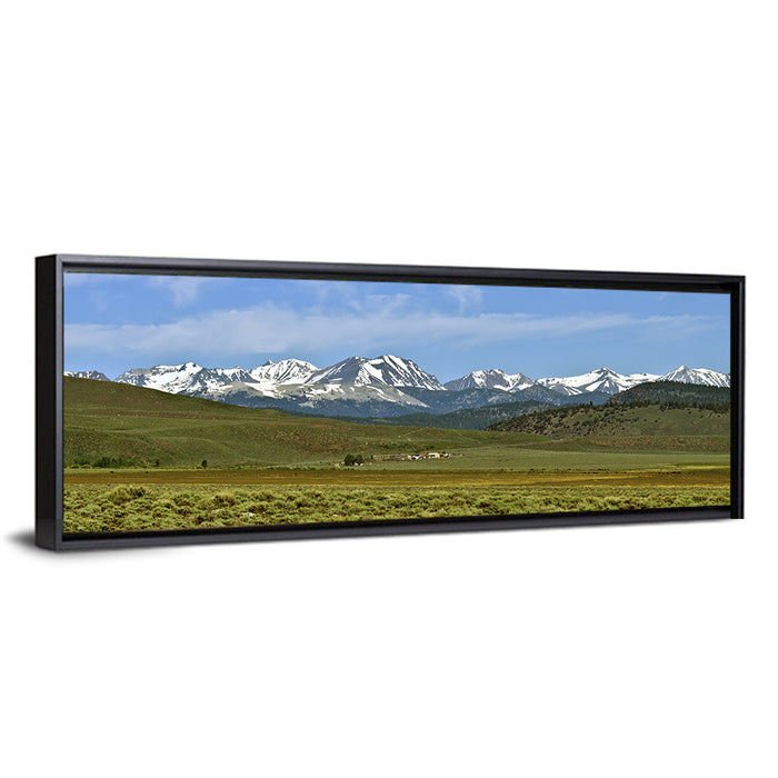 Sierra Nevada Sagebrush Plains Wall Art as a framed canvas