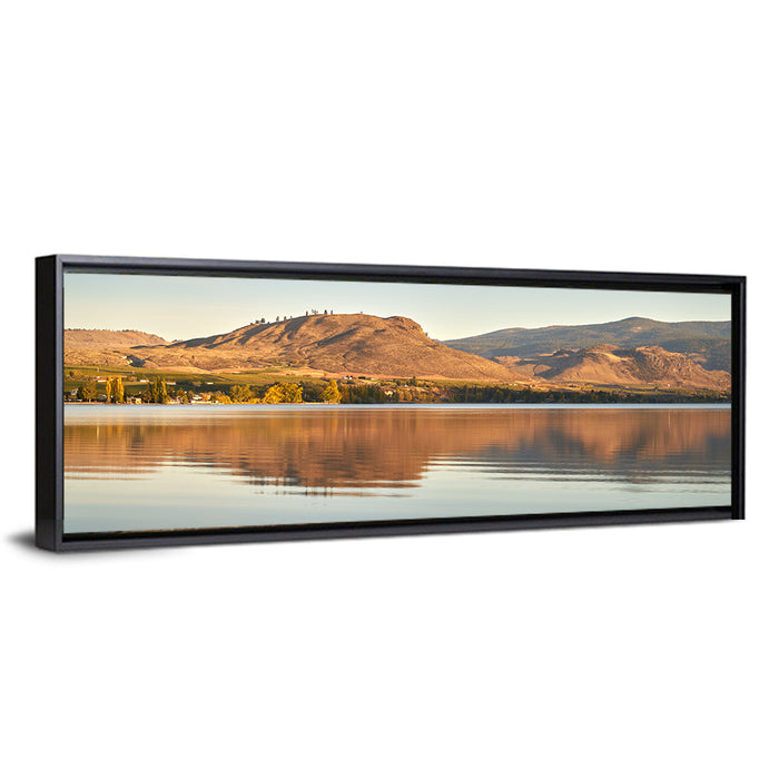 Osoyoos Lake Moonlit Reflection Wall Art as a framed canvas
