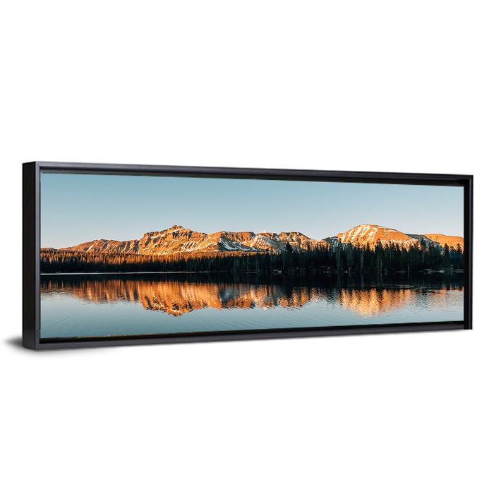 Mirror Lake Reflection, Uinta Mountains Wall Art as a framed canvas