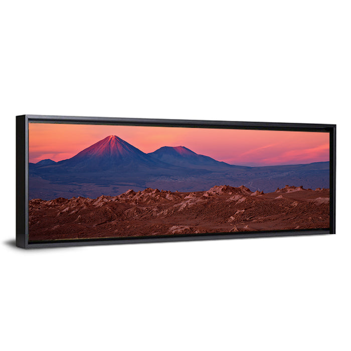 Valle De La Luna, Licancabur Volcano Wall Art as a framed canvas