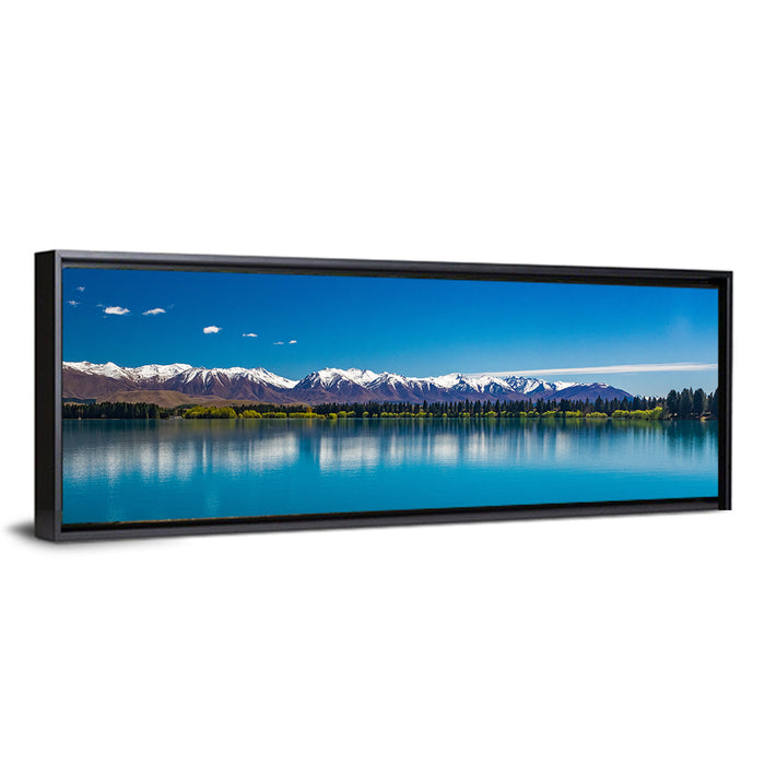 Lake Ruataniwha Reflection Wall Art as a framed canvas