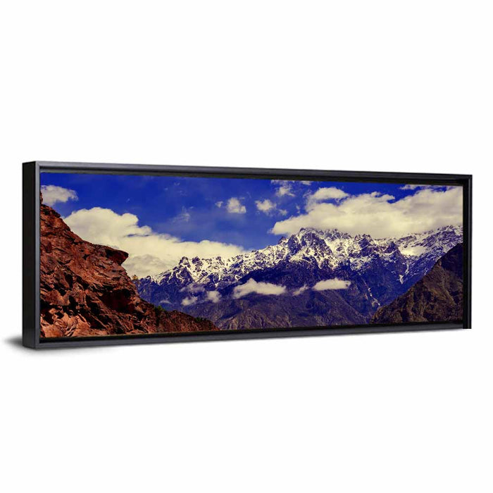Rakaposhi Snow-capped Peak Wall Art as a framed canvas