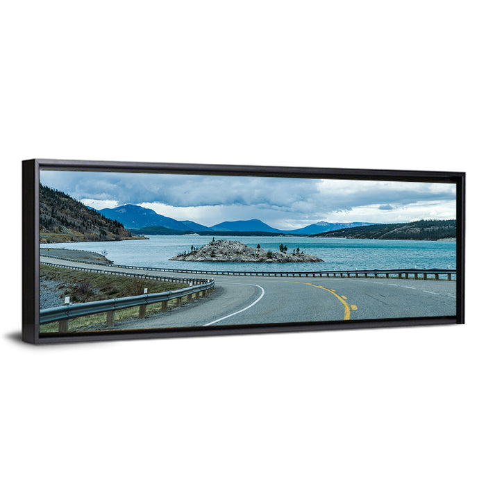 David Thompson Highway 11, Abraham Lake Wall Art as a framed canvas