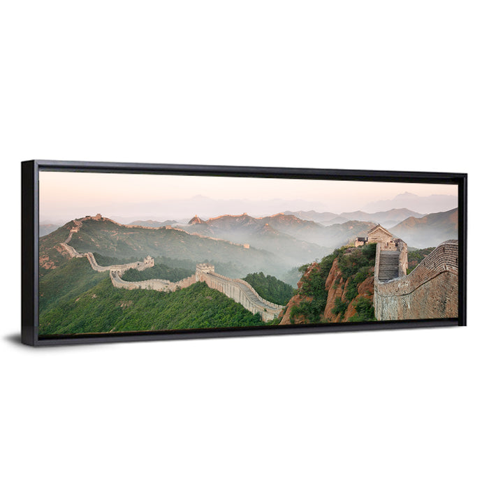 Great of China at Dawn Wall Art as a framed canvas