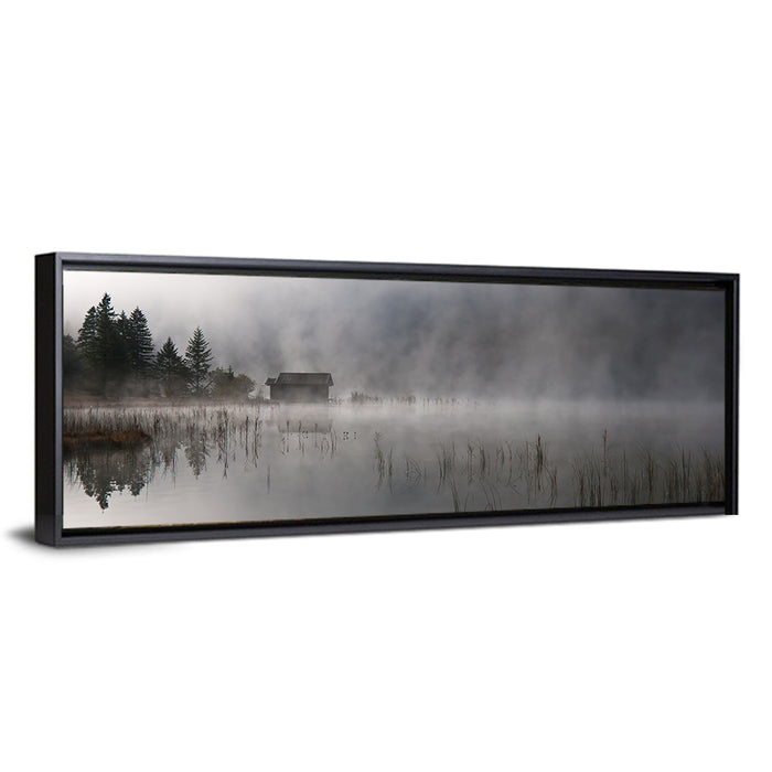 Ferchensee Morning Mist Wall Art as a framed canvas