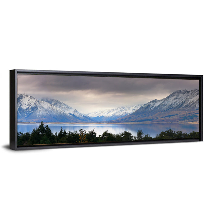 Lake Ohau Reflection Wall Art as a framed canvas