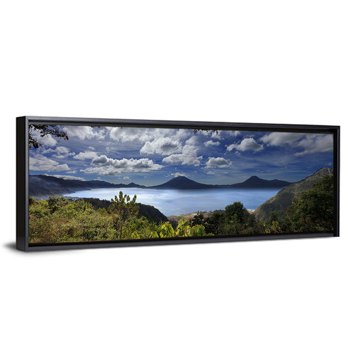 Lake Atitlán View Wall Art as a framed canvas
