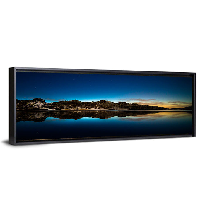 Kleifarvatn Lake at Dusk Wall Art as a framed canvas