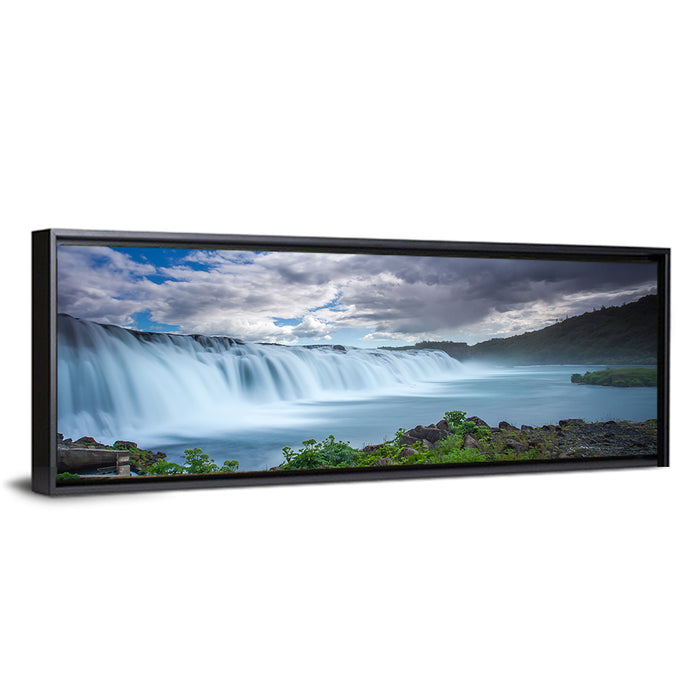 Faxi Waterfall, Iceland Wall Art as a framed canvas