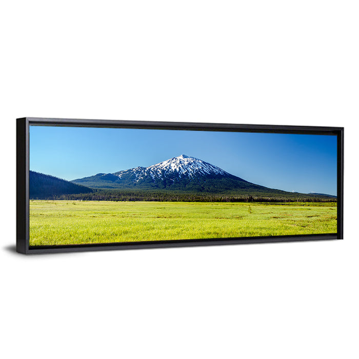 Mount Bachelor Wall Art as a framed canvas