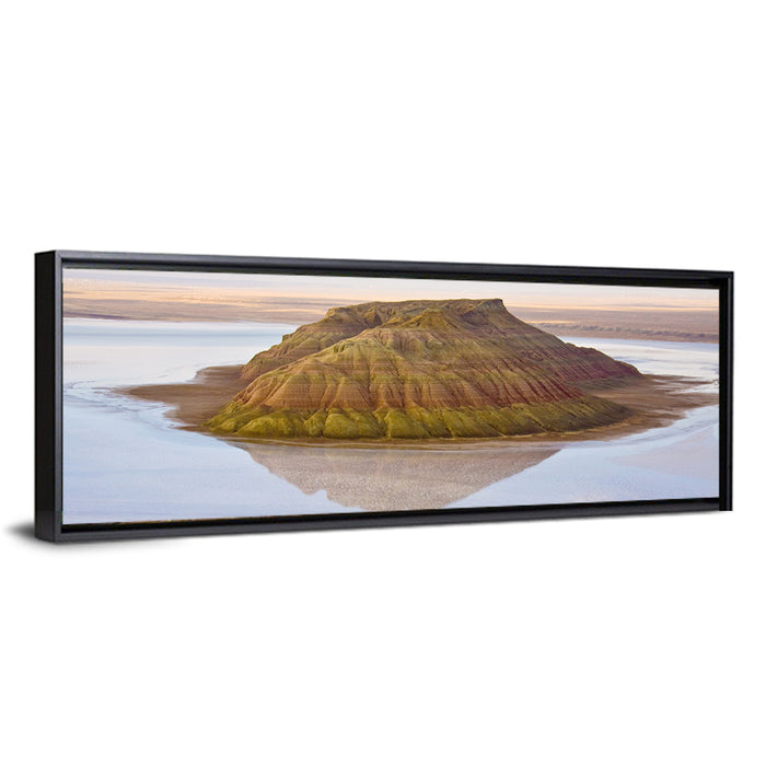 Salt Hill Reflection Wall Art as a framed canvas