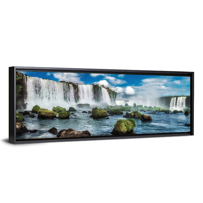 Iguazu Falls Vista Wall Art as a framed canvas