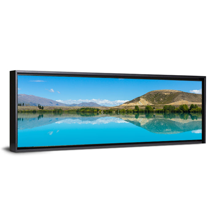 Lake Ruataniwha Wall Art as a framed canvas