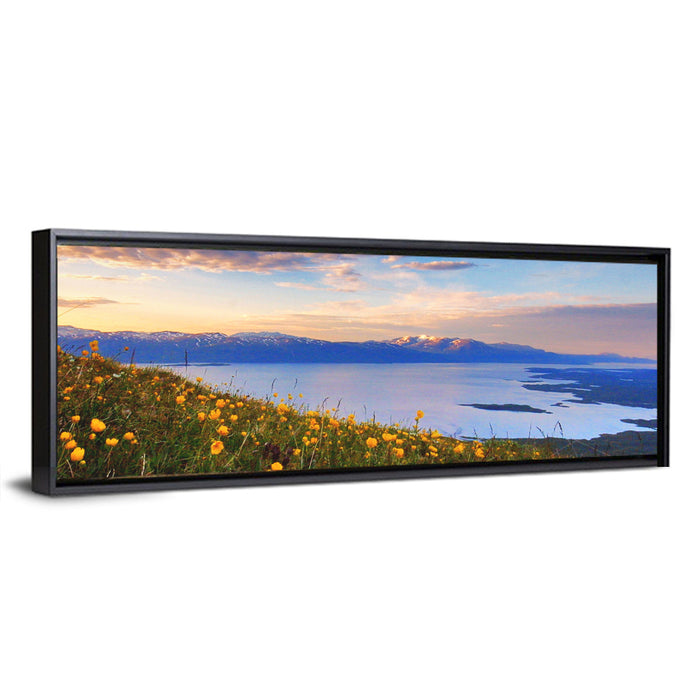 Abisko National Park Sunrise Wall Art as a framed canvas