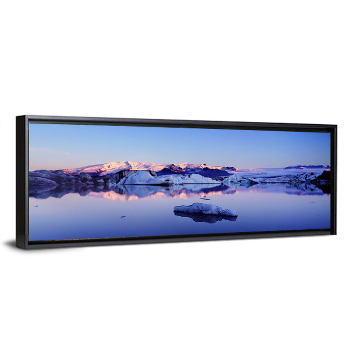 Jokulsarlon Glacier Lagoon Wall Art as a framed canvas