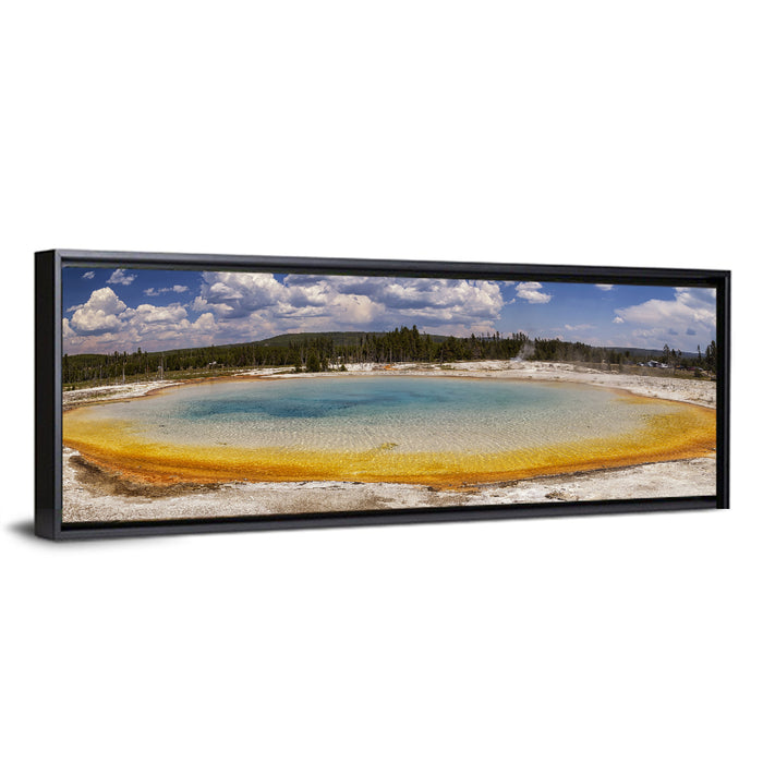 Black Sand Basin, Yellowstone Wall Art as a framed canvas